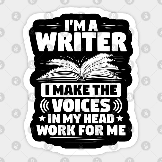 Author Writer Writing Authorship Storyteller Gift Sticker by Krautshirts